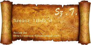 Szeicz Tibád névjegykártya
